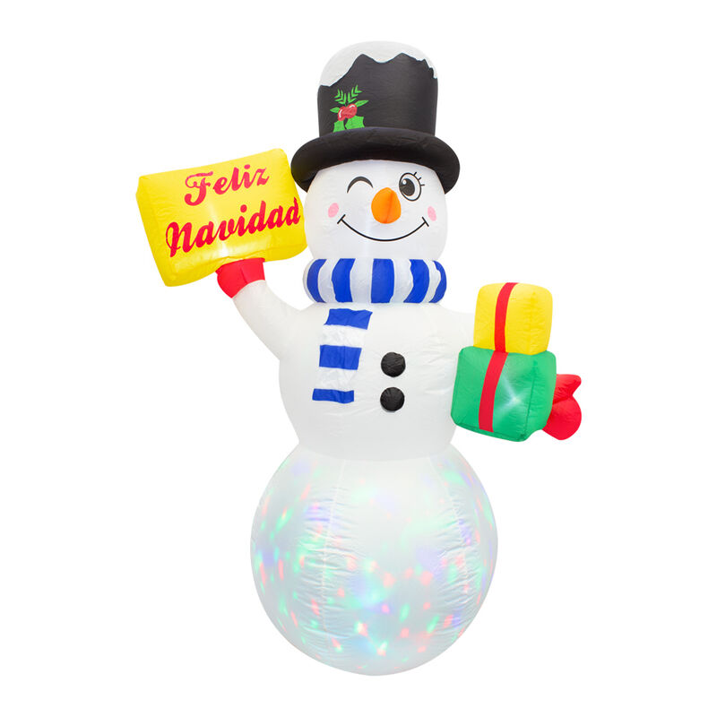 Inflable Navideño Muñeco De Nieve Feliz Navidad... image number null