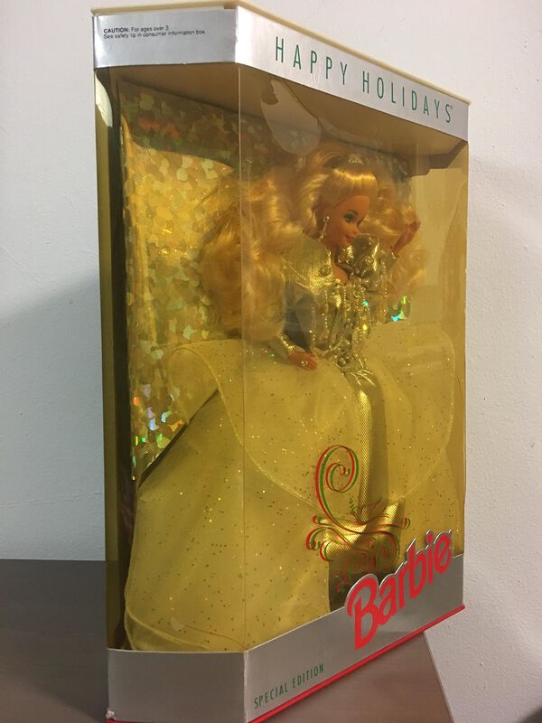 Mu&ntilde;eca Mattel Barbie 1992 Felices Fiestas Rubia image number null