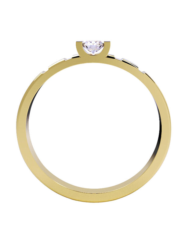 Anillo de Compromiso en Oro de 14K con Circonia... image number null