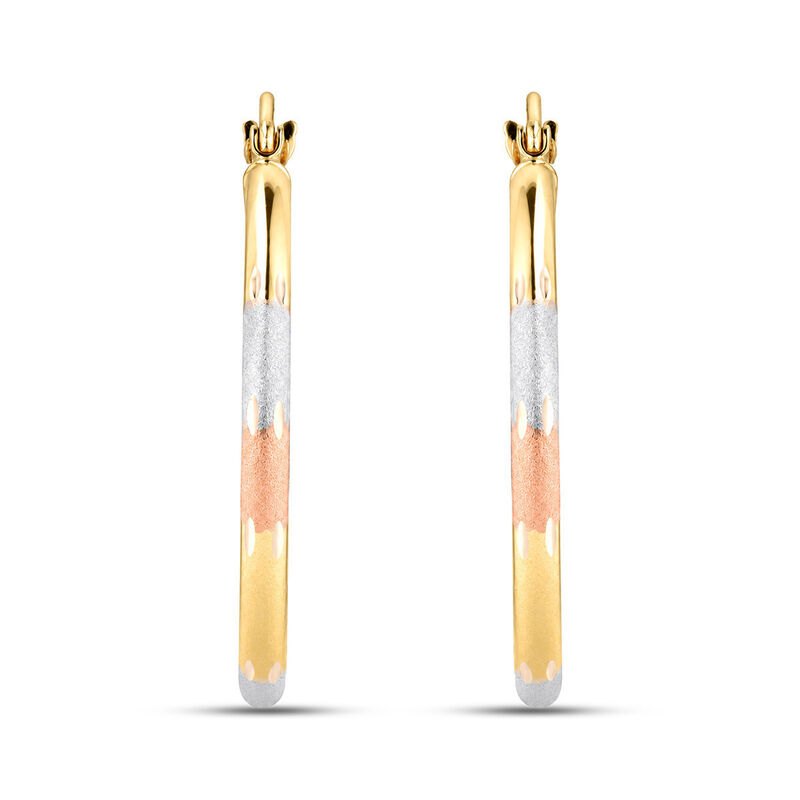 Arracadas Oro Florentino 14k 21mm image number null