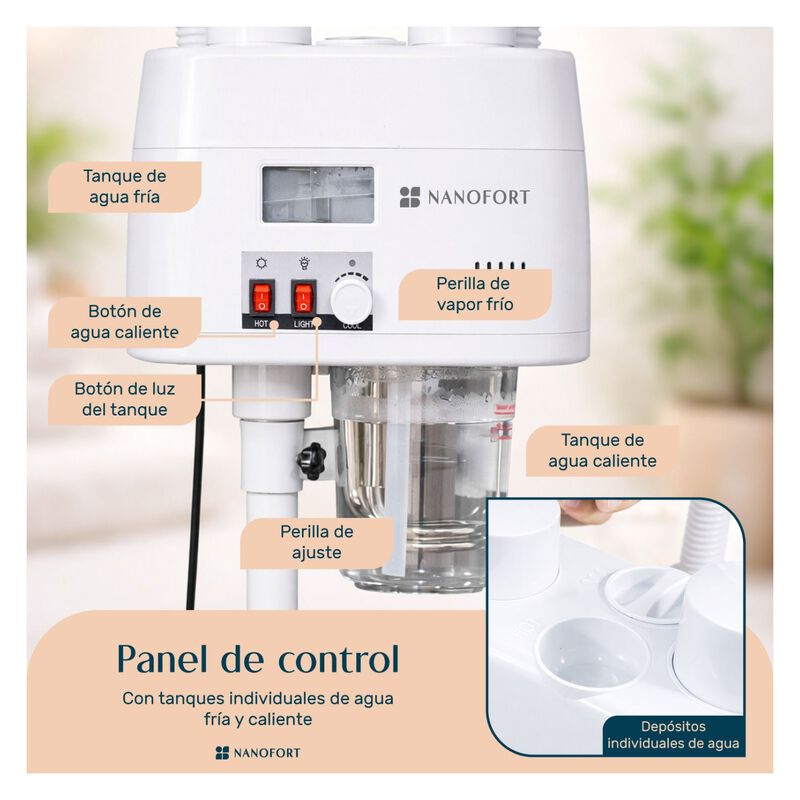 Vaporizador Facial Profesional Lampara Lupa Fr&iacute;... image number null