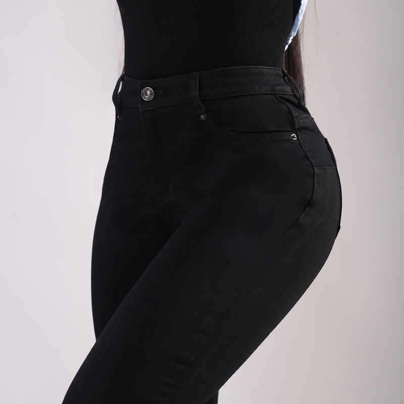 Pantal&oacute;n Skinny Mujer Savi Jeans Negro Tiro Med... image number null