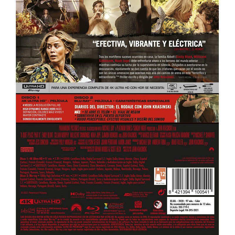 Un lugar tranquilo 2 (UHD) - BD [Blu-ray] image number null