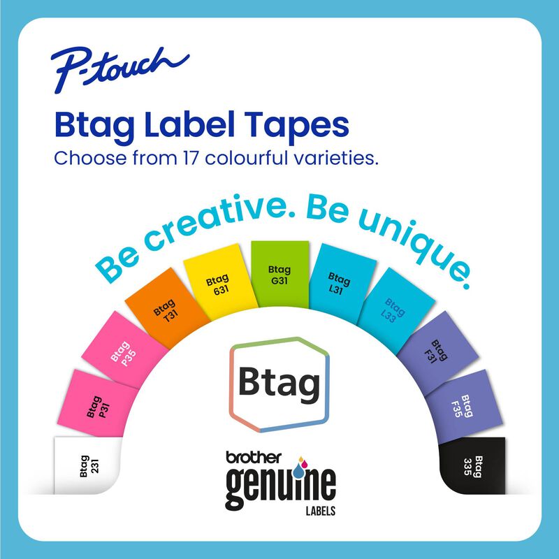 Label Tapes Brother Genuine Btag, Paquete De 3 ... image number null