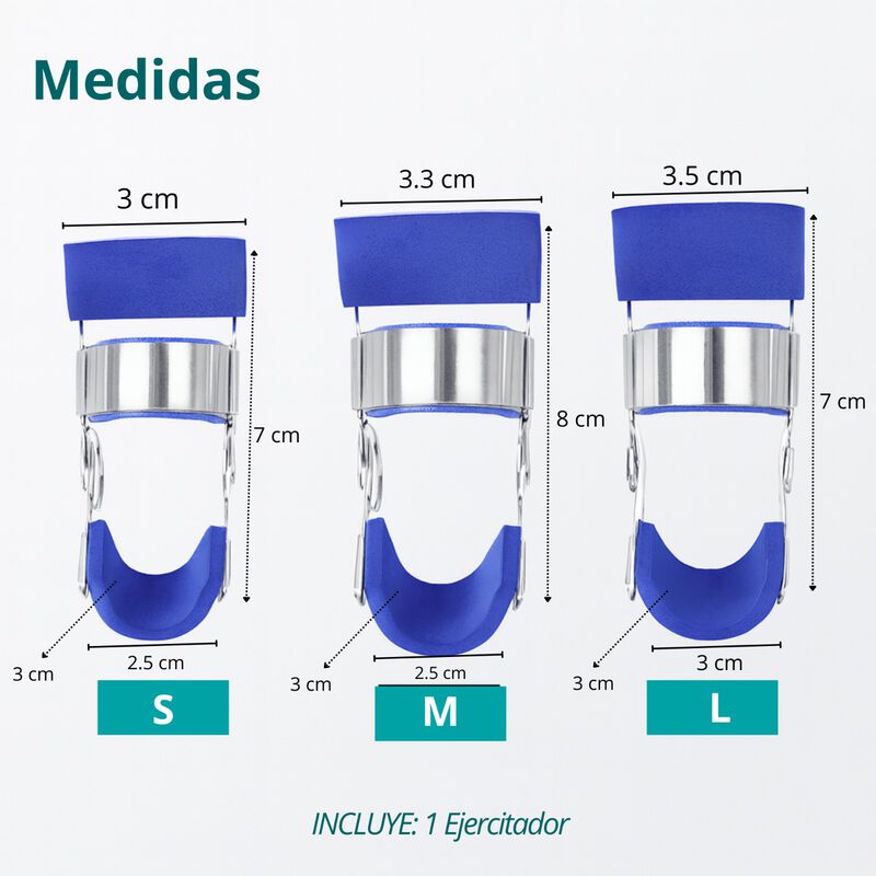 Ejercitador de Dedos con Resorte Progresivo par... image number null