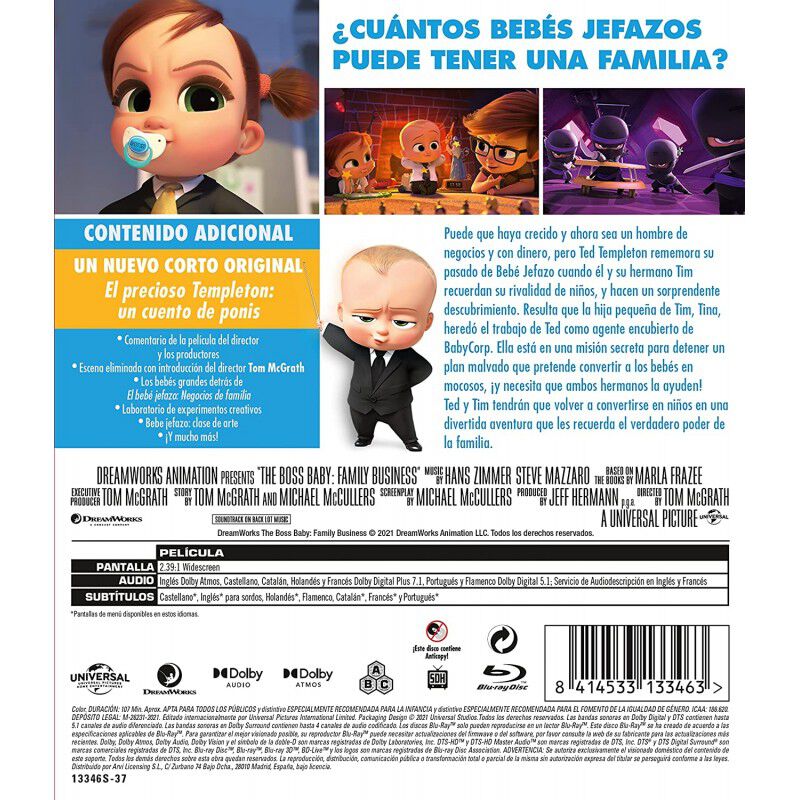 El Beb&eacute; Jefazo 2: Negocios De Familia [blu-ray] image number null
