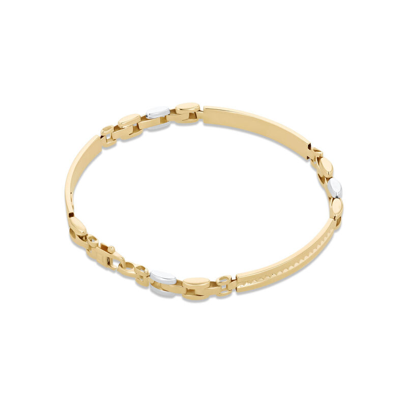 Pulsera De Oro Amarillo Y Blanco 14K Para Cabal... image number null