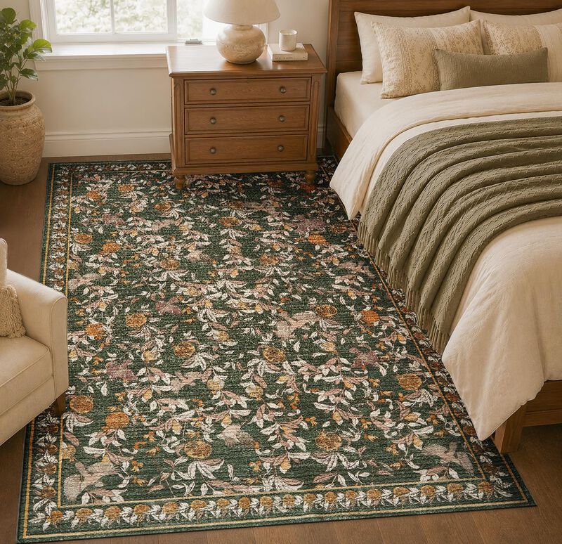 Alfombra Jinchan 132x178 Cm Floral Vintage Lava... image number null