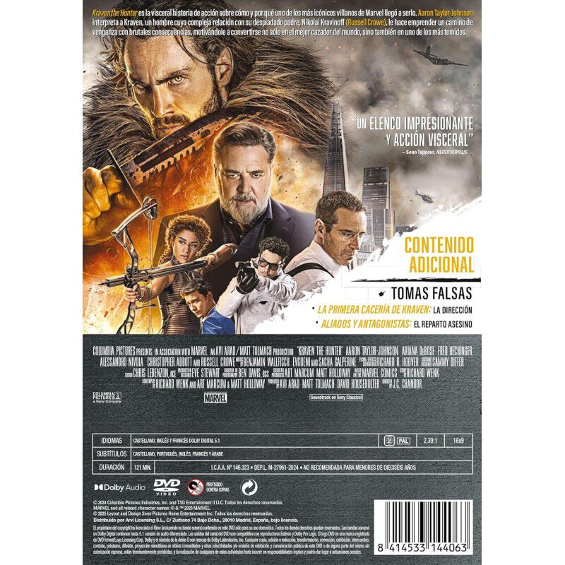 Kraven The Hunter [DVD] (2024) image number null