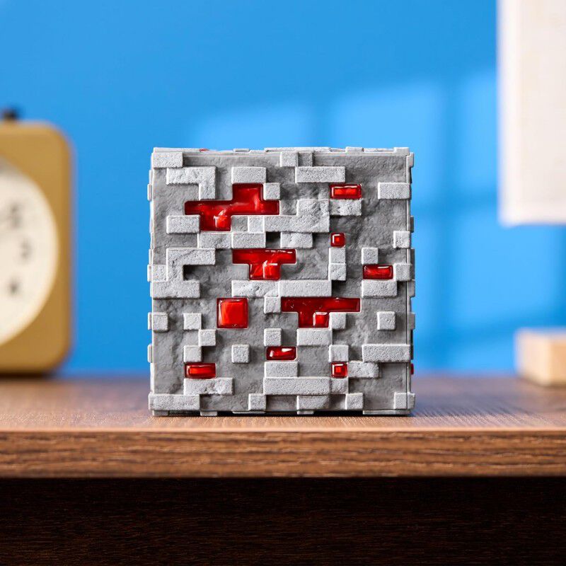 R&eacute;plica del mineral de Redstone con luz - Minec... image number null