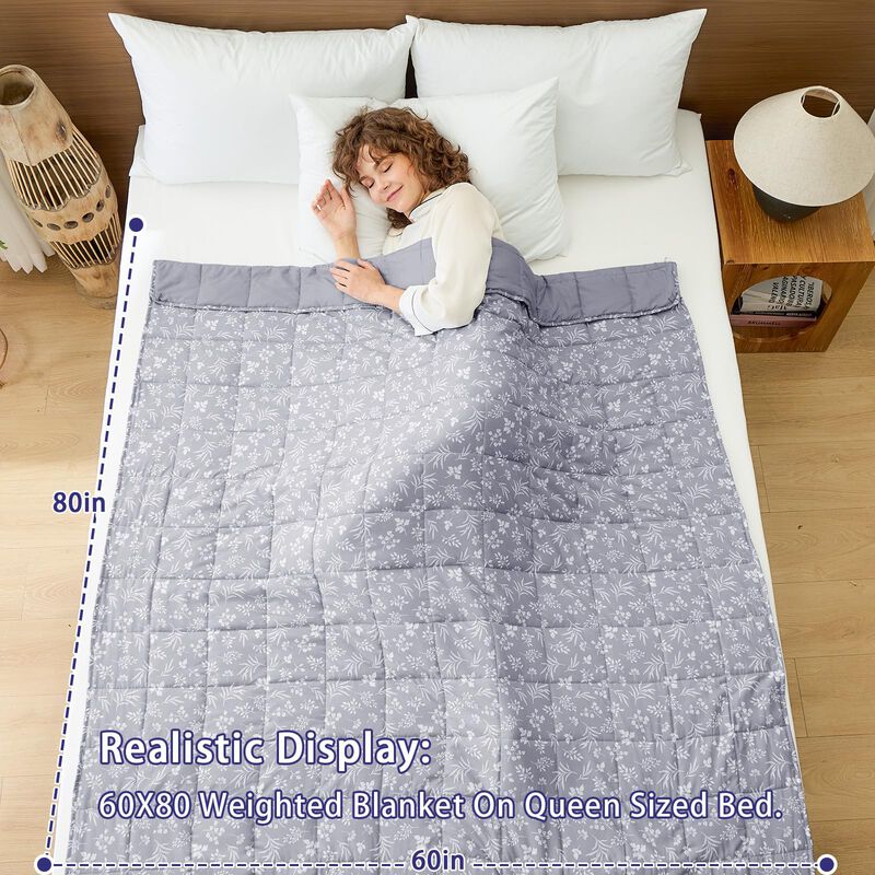 Manta Yescool 9 kg 152 &times; 203 cm Gris Paloma Ref... image number null