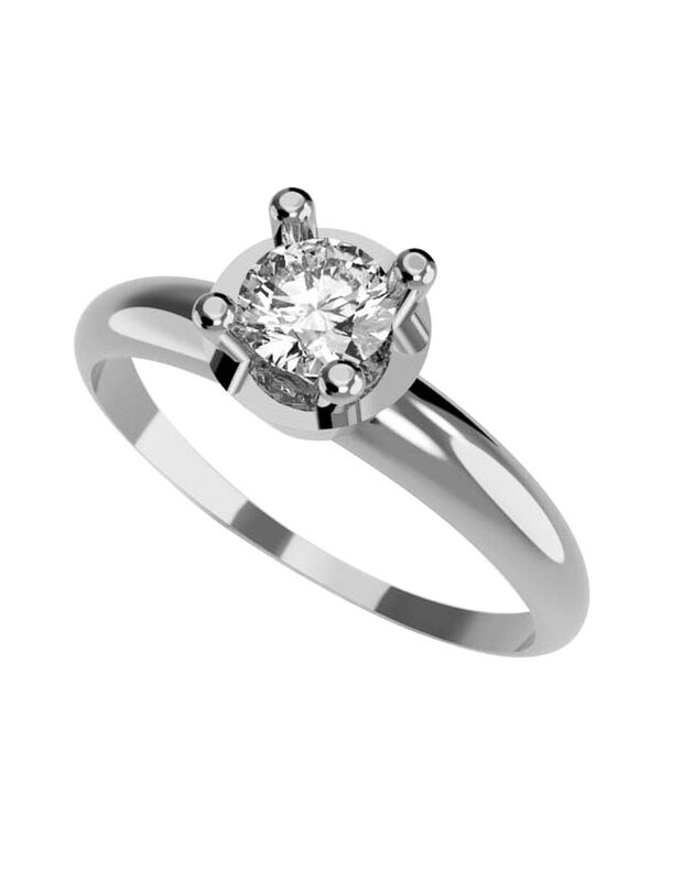 Anillo de Compromiso de 14K con Diamante de Lab... image number null