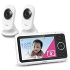 Monitor Para Beb&eacute;s Vtech Vm350-2 Con Pantalla Mejorada De 5 Pulgadas Y 2 C&aacute;maras