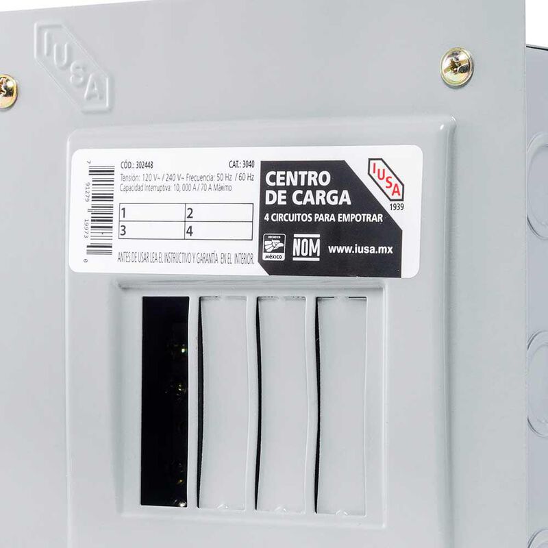 Centro de carga 4 polos Empotrable image number null