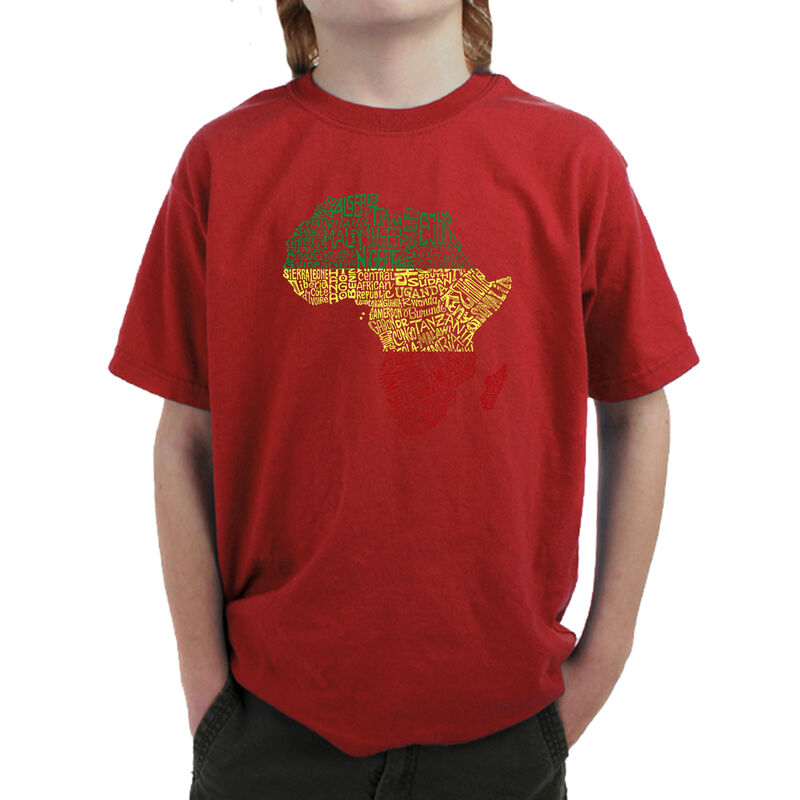 Camiseta Word Art para Ni&ntilde;o - Pa&iacute;ses de &Aacute;frica ... image number null