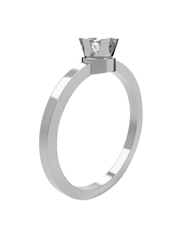 Anillo de Compromiso de 14K con Diamante de Lab... image number null