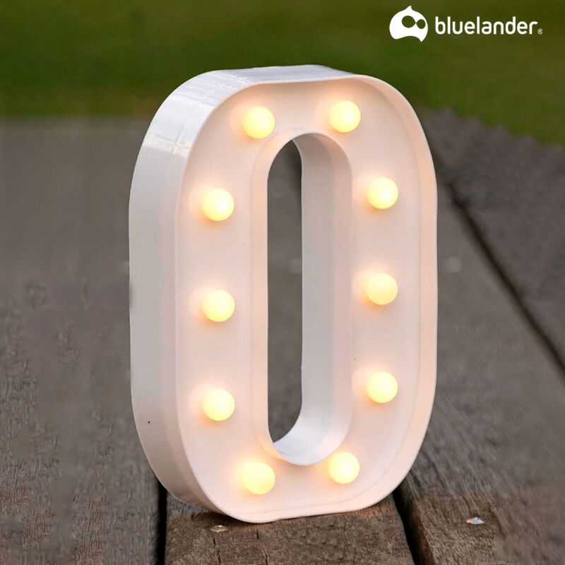 Letra Decorativa Iluminada de LED Letra O Blanc... image number null