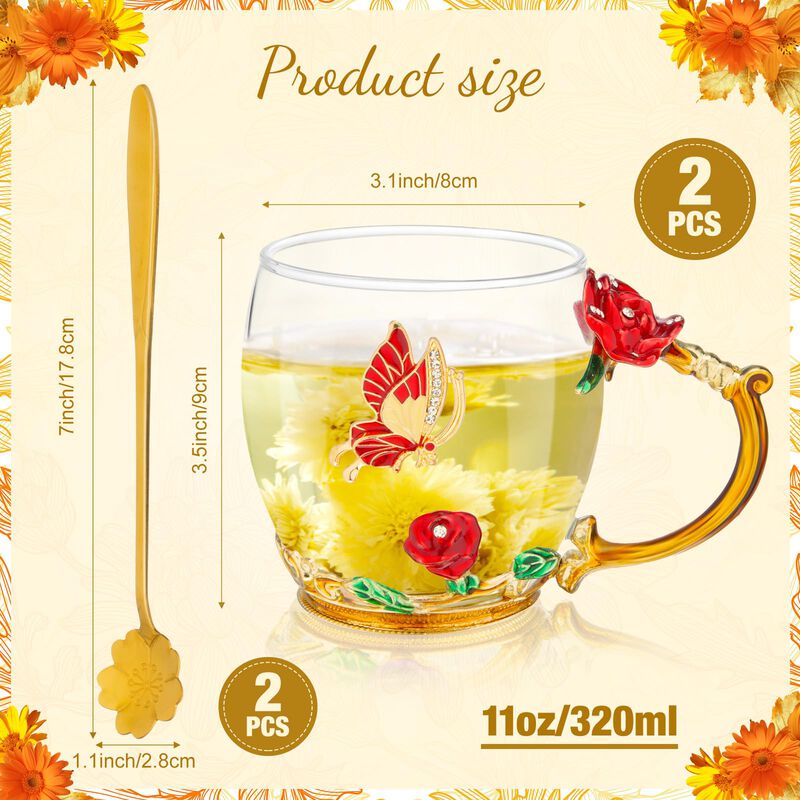 Taza De T&eacute; Tioncy 320 ml Esmaltada (2 Unidades)... image number null