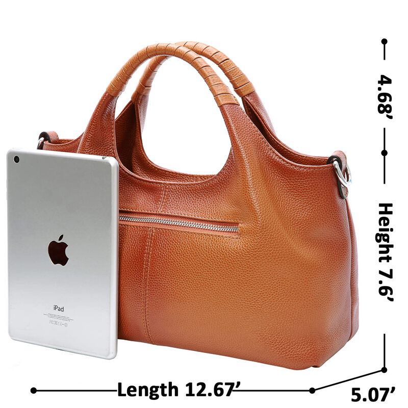 Bolso De Mano Iswee De Piel Aut&eacute;ntica Sorrel Pa... image number null