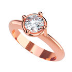 Anillo de Compromiso de 14K con Diamante de Laboratorio 0.50 CT F VS1 Talla 5 ORO ROSA 14K&ndash; / FJ603-50-14R-LG-5