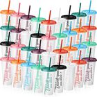 Vaso Para Beber Dandat 680 ml Pack De 36 Colores Transparentes
