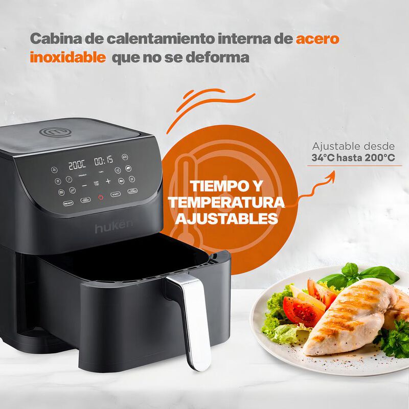 Freidora De Aire Masterchef Mk-af-6black De 6l ... image number null