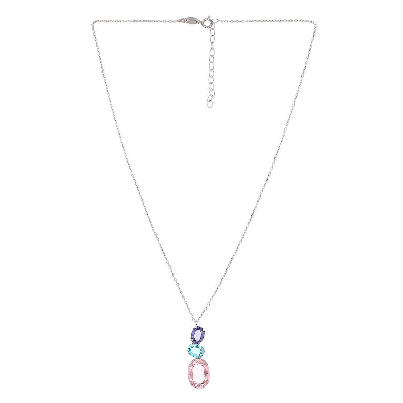 Gargantilla Con Cadena De Plata 925 Con Zirconi... image number null