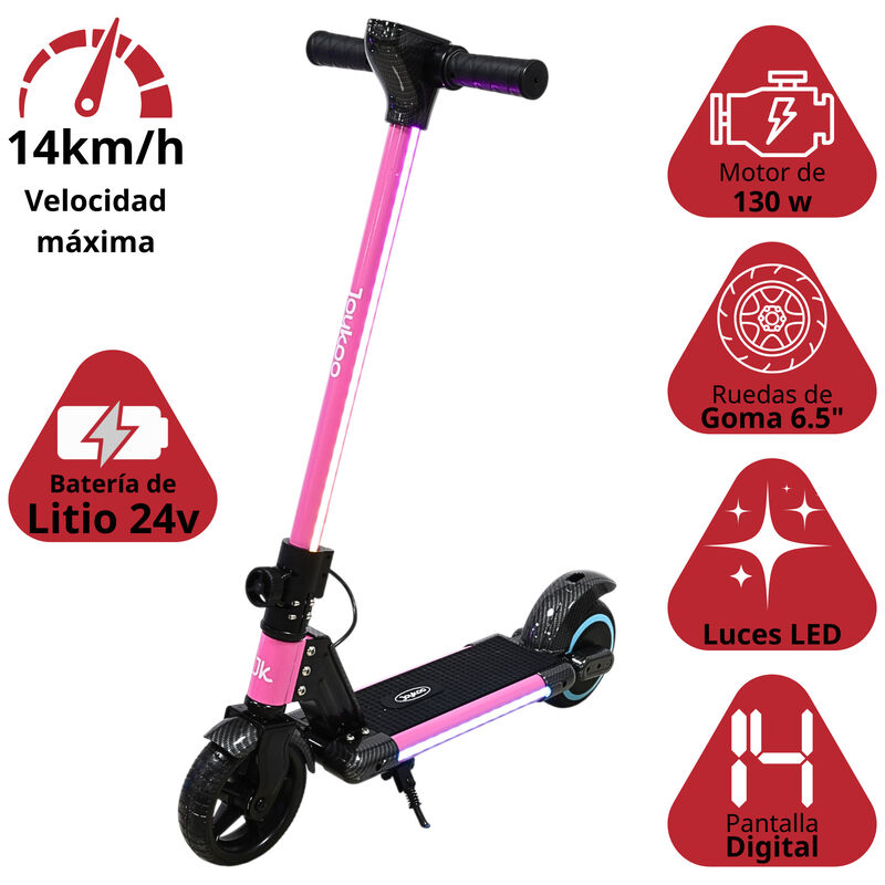Scooter El&eacute;ctrico Para Ni&ntilde;os Con Luces Led Pleg... image number null
