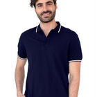 Playera Caballero Polo Cuello Abotonado Azul Marino Premium Roosevelt C364
