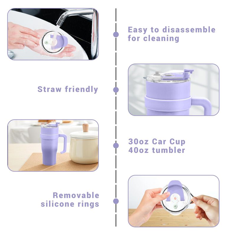 Tapas Para Vaso Tipo Tumbler Aiheart &ndash; Pack De ... image number null