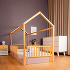 Cama Casa de Madera Montessori Individual Rosa Duduk