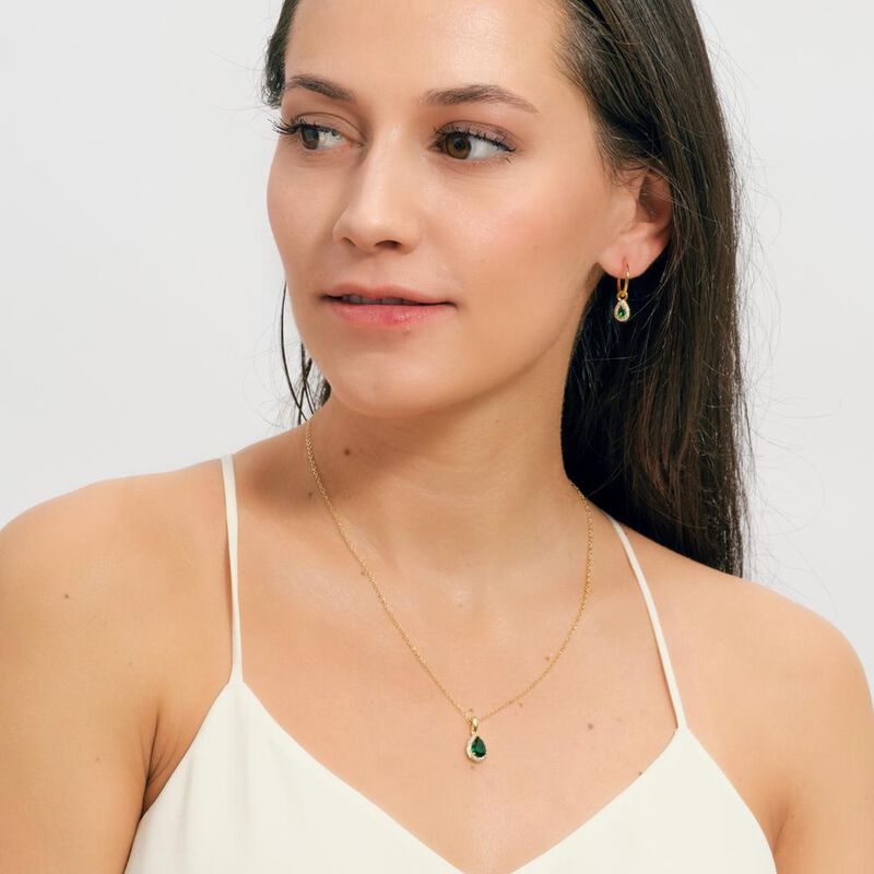 Set Joyer&iacute;a Mujer Oro 14k Collar Aretes, Regalo... image number null