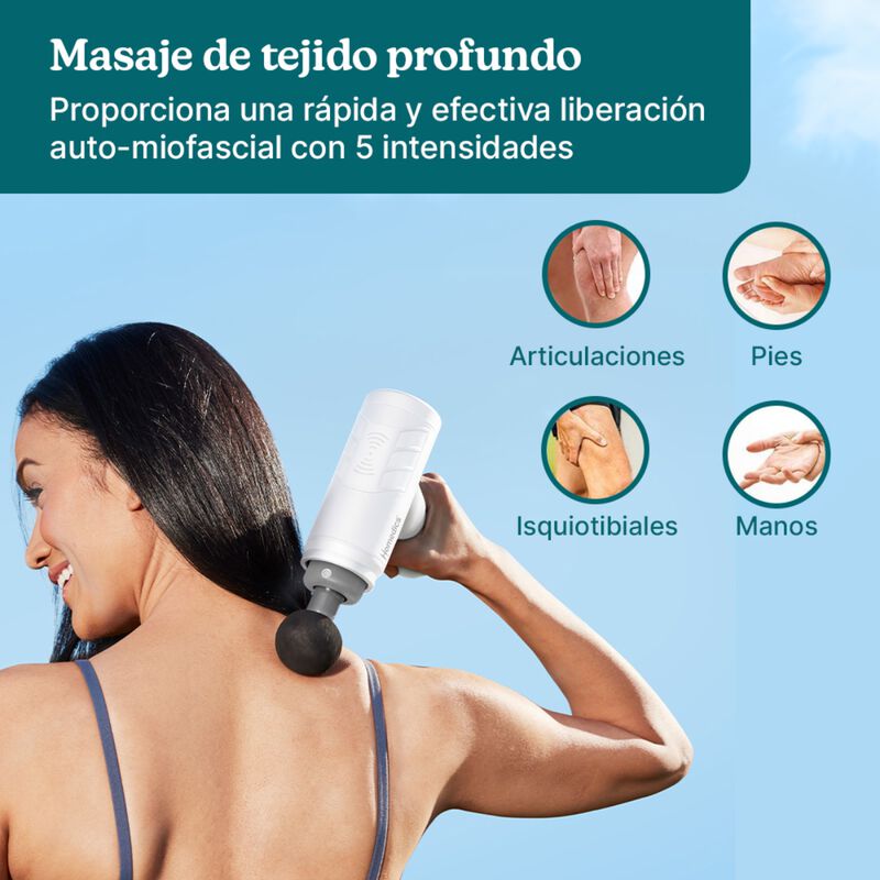 Pistola De Masaje Homedics Inal&aacute;mbrica Y Recarg... image number null