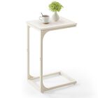 Mesa Auxiliar Vasagle En Forma De C Para Sof&aacute;, Sala De Estar, Color Blanco Crema
