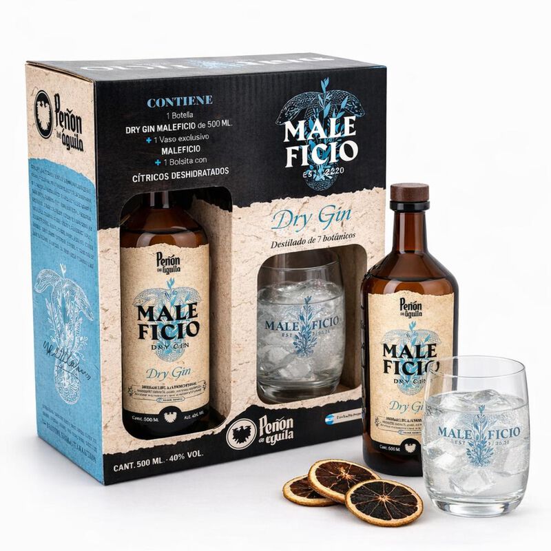Kit Ginebra Dry Maleficio 500ml Vaso C&iacute;tricos D... image number null