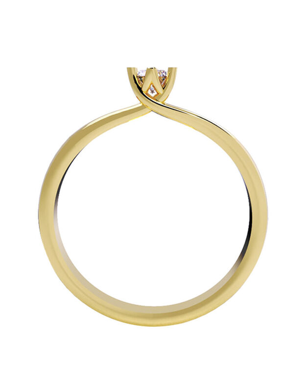 Anillo de Compromiso en Oro Amarillo 14K con Ci... image number null