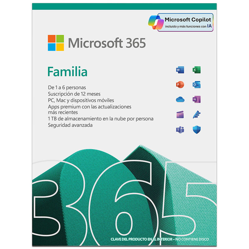 Microsoft 365 Family FPP, Licencia para Uso Dom... image number null
