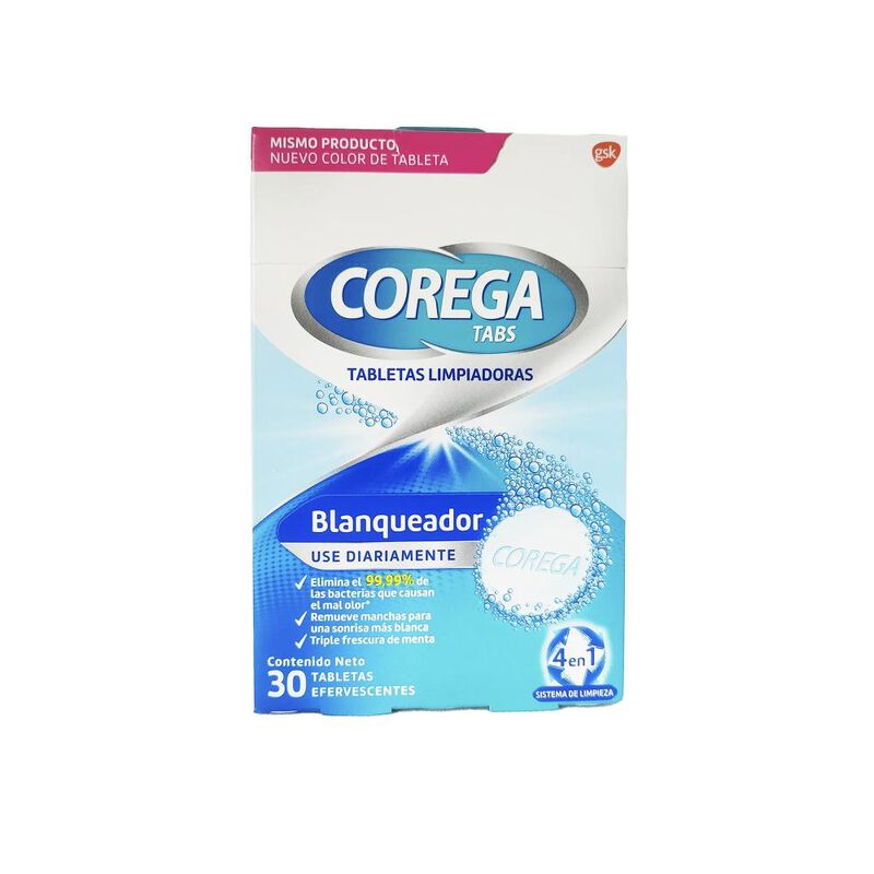 Corega Limpiador En Tabletas Blanqueador - 30 T... image number null