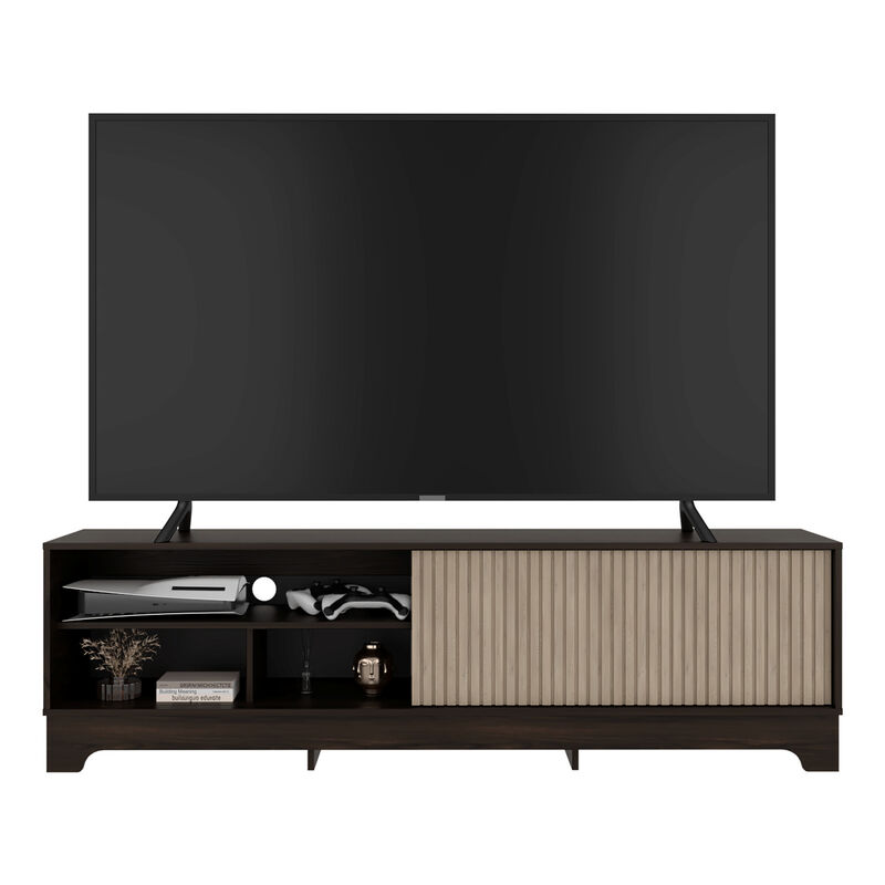 Mesa Para Tv Smith Nogal Europeo Virtual Mueble... image number null