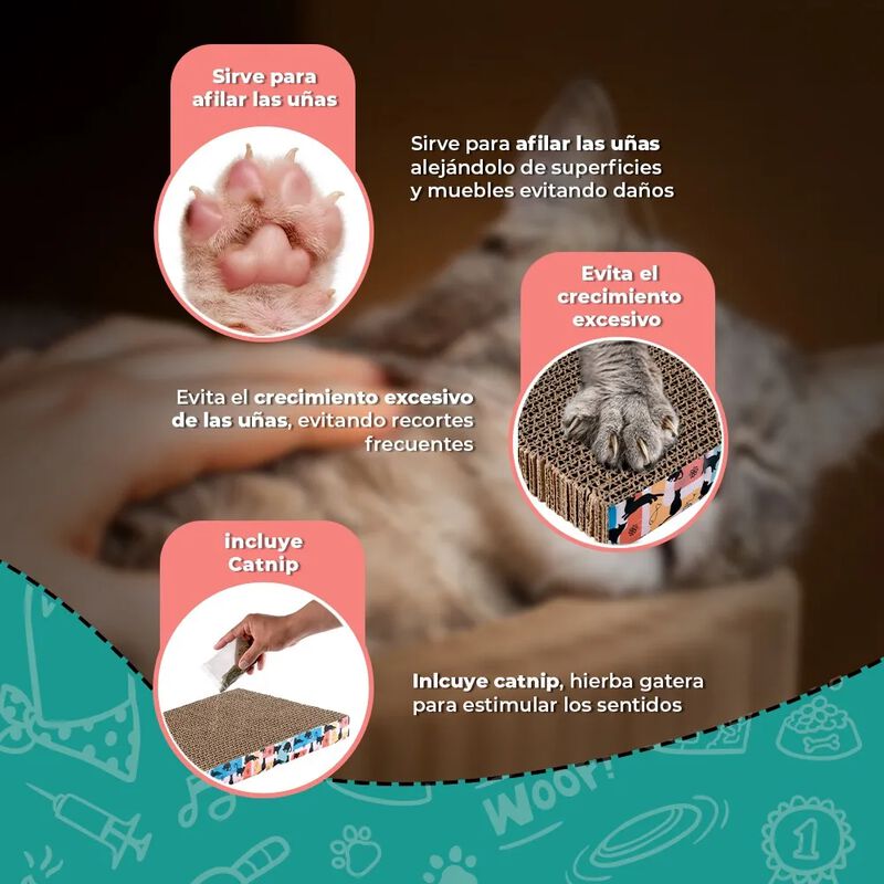 FANCY PETS. Rascador para Gato Recto 43cm. Resi... image number null