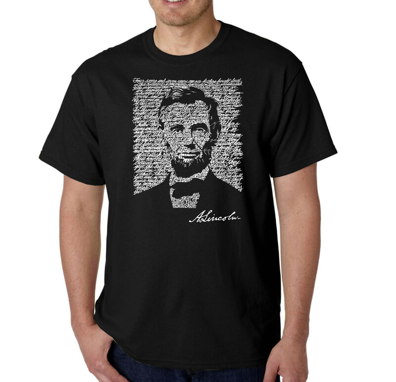 Camiseta Word Art Para Hombre - Abraham Lincoln... image number null
