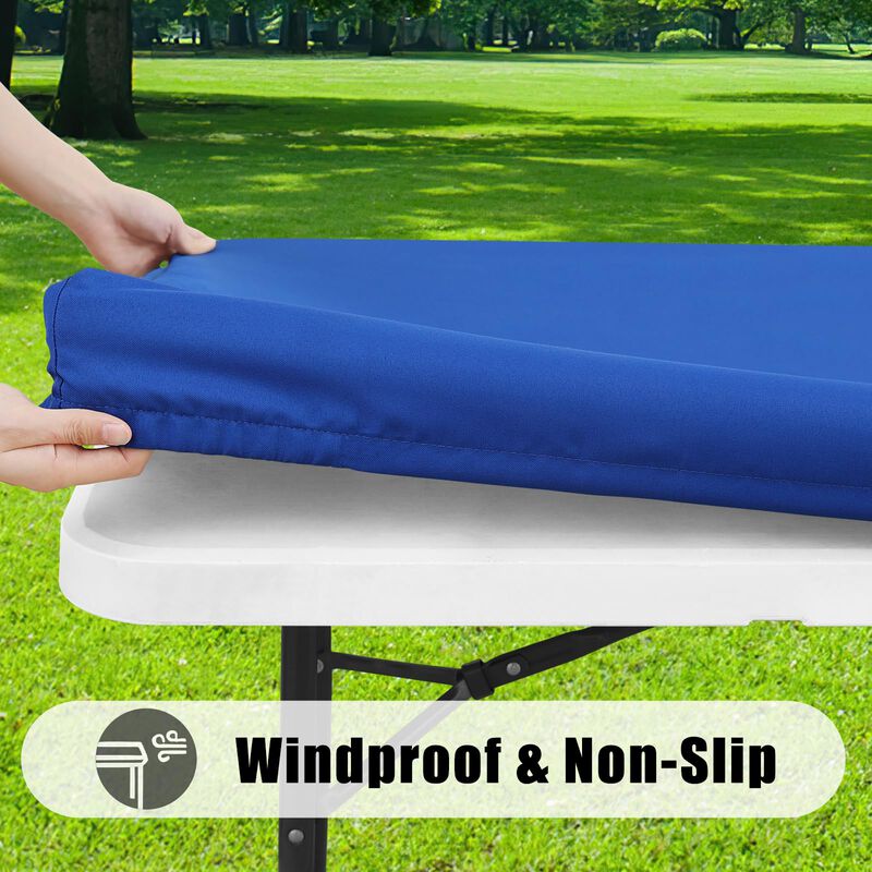 Juego de 6 Manteles Smiry 183x91 cm Azul Imperm... image number null