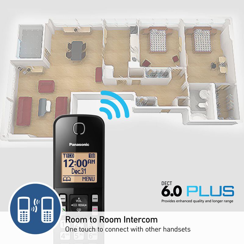 Tel&eacute;fono Inal&aacute;mbrico Panasonic Kx-tgc352b Con R... image number null