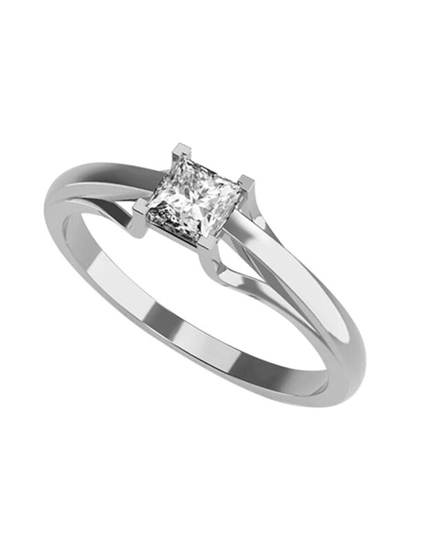 Anillo de Compromiso en Oro de 14K con Circonia... image number null