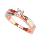 Anillo de Compromiso en Oro Rosa 14K con Circonia -  Talla:4/ FJ709-14R-CZ-4