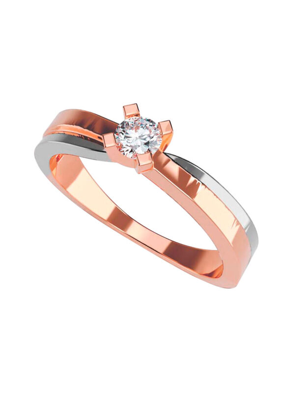 Anillo de Compromiso de 14K con Diamante de Lab... image number null