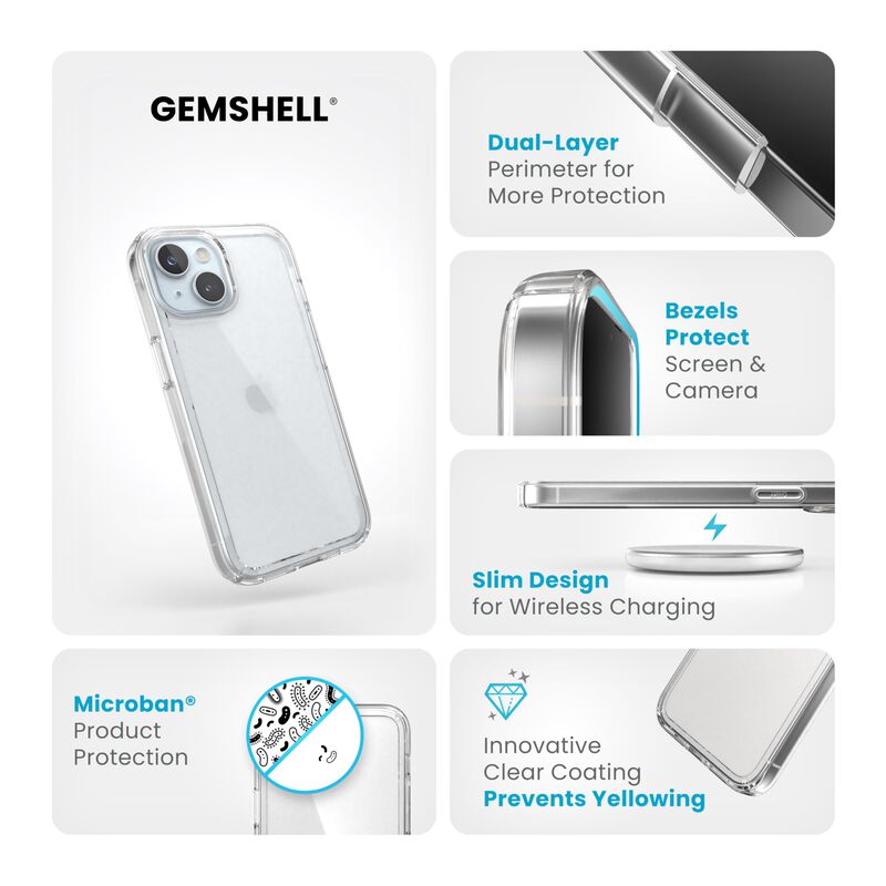 Funda Speck Clear GemShell para iPhone 15/14/13... image number null