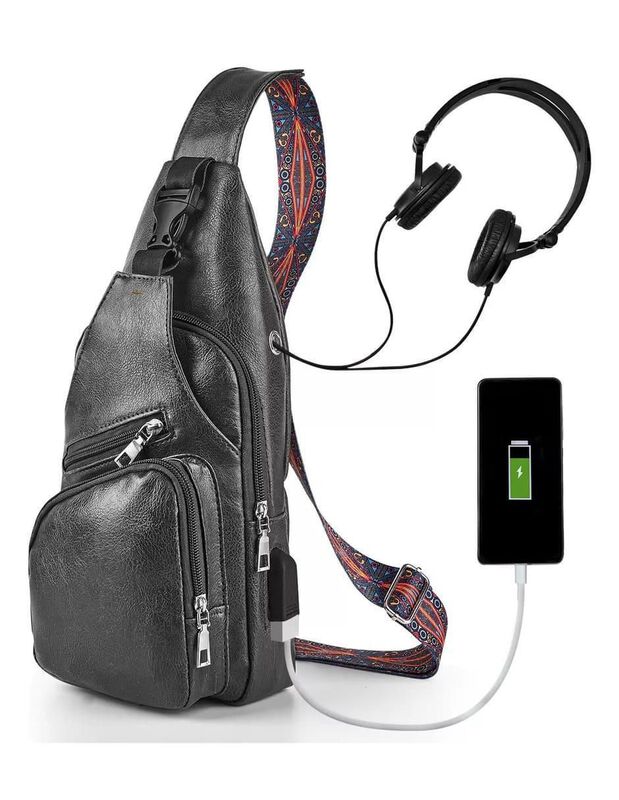 Bolsa Bandolera Elego De Cuero Para Hombre image number null