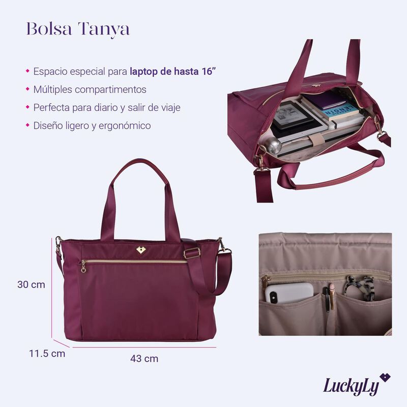 Bolsa Para Laptop Mujer Portafolio Malet&iacute;n Cros... image number null