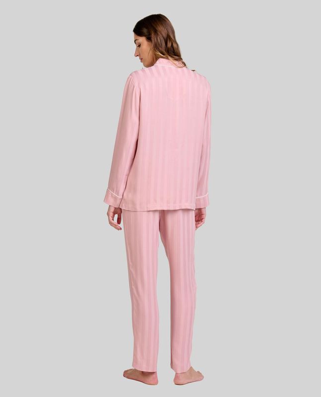 Pijama de Rayas Rosas Rosa image number null